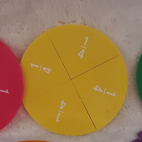 Fraction Plastic Discs Set of 6 Homeschool - Picture 4 of 8